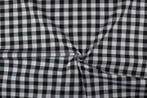 Ruitjesstof zwart wit geruit - 18mm geruit, Hobby en Vrije tijd, Stoffen en Lappen, 120 cm of meer, Zwart, Ophalen of Verzenden