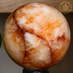 Red Fire Quartz Sphere Bol - Hoogte: 6.81 cm - Breedte: 6.81