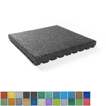 Rubber tegel met EPDM toplaag in diverse RAL kleuren - 75 mm, Verzenden, Nieuw