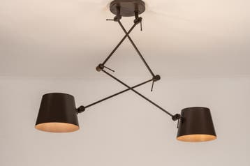 Rietveld Plafondlampen - Bruin - Metaal, Verzenden, Nieuw
