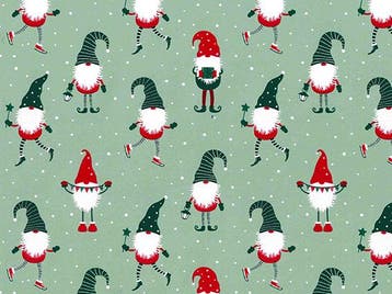 Kerst cadeaupapier op rol Kerstmannetjes Groen 30 cm –, Ophalen of Verzenden, Nieuw, Overige typen