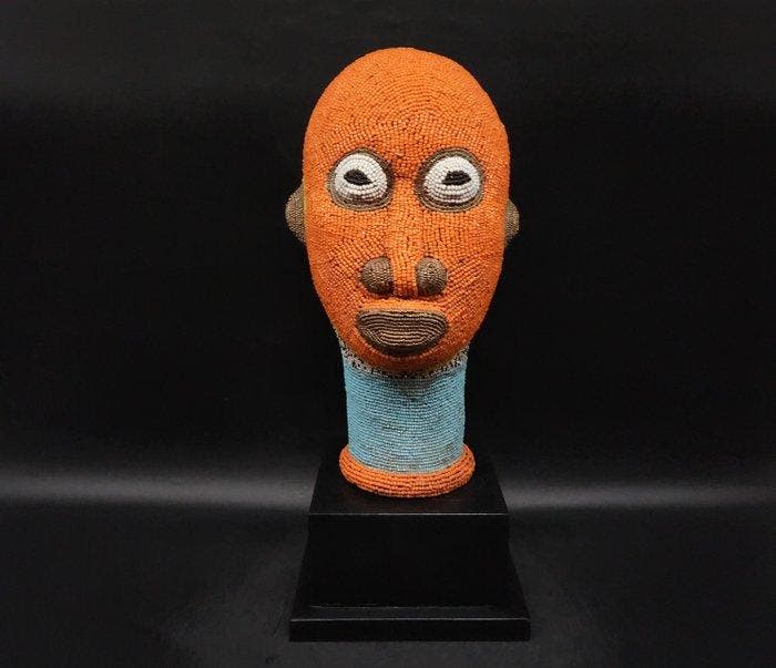 Magnifique tête pelé - sculptuur - Bamileke - Kameroen, Antiek en Kunst, Kunst | Niet-Westerse kunst