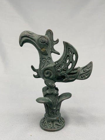 Antique-style bronze divine bird ornament - Beeldje -