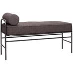 Pijpenbank Zwart - Daybed, 100 tot 125 cm, Ophalen of Verzenden, Zo goed als nieuw, Minder dan 150 cm