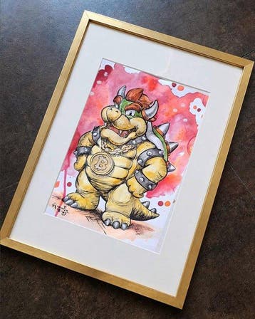 Video game figuur BOWSER X BITCOIN BTC X CRYPTO EDITION 1/1, Nieuw