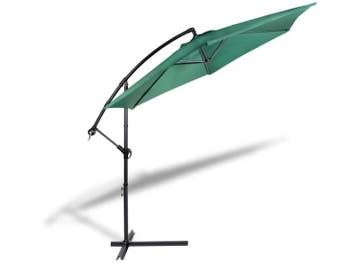 909 Outdoor Hangende Parasol 300cm - Donkergroen, Verzenden, Nieuw