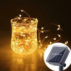 Solar lichtsnoer Twinkle met warm witte leds 10 meter, Zonne-energie, Kunststof, Verzenden, Minder dan 50 watt