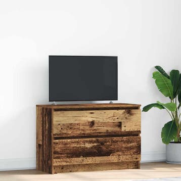 vidaXL Tv-meubel 80x35x54 cm spaanplaat oud hout, Verzenden, Nieuw, Overige houtsoorten