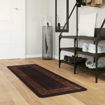vidaXL Vloerkleedloper MARSA Zwart 50 x 100 cm Polyester en, Verzenden, Nieuw, Zwart