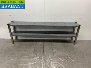RVS Dubbele Etagère brug 200 x 30 x 66,5 cm Horeca, Ophalen of Verzenden, Nieuw zonder verpakking