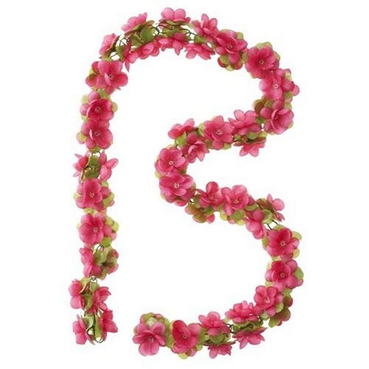 Basil Bloemenslinger Garland Rozen Fuchsia, Fietsen en Brommers, Fietsaccessoires | Overige Fietsaccessoires, Nieuw, Verzenden