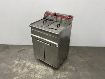 Bertos Mobiele Friteuse met dubbele manden, Zakelijke goederen, Horeca | Keukenapparatuur, Ophalen of Verzenden, Gebruikt, Fornuis, Frituur en Grillen