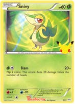 Snivy 05/25 Promo 25TH ANNIVERSARY MC DONALDS, Ophalen of Verzenden, Nieuw, Losse kaart, Foil