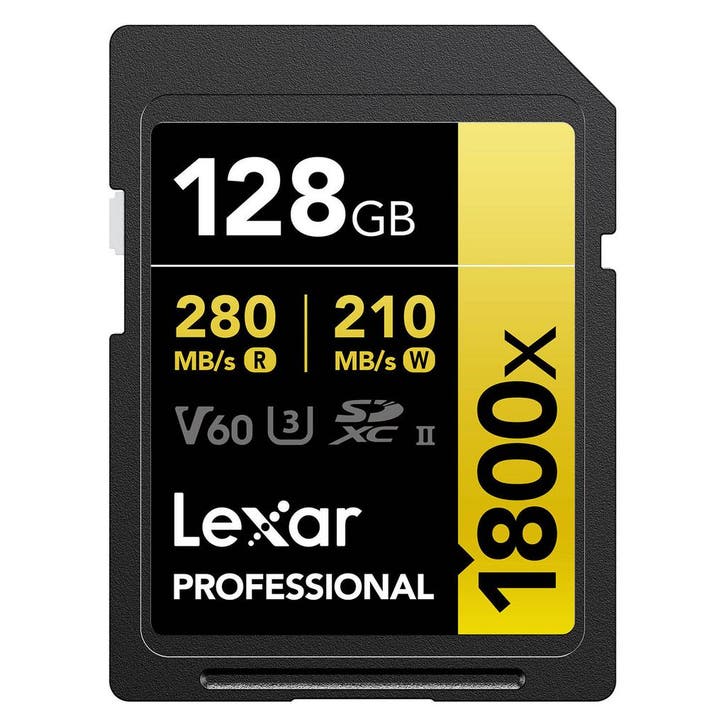 Lexar SDXC Professional 128GB 1800X UHS-II V60 Gold, Audio, Tv en Foto, Fotografie | Geheugenkaarten, Overige typen, Nieuw, Ophalen of Verzenden