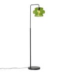 Retro vloerlamp zwart met groen glas - Denise, Verzenden, Nieuw, Glas, Retro