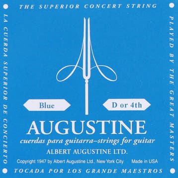 Augustine AUBLU-4 D-4 snaar, silverplated wound nylon, high, Muziek en Instrumenten, Ophalen of Verzenden, Nieuw