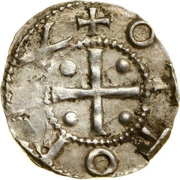 . Duitsland Otto III, Holy Roman Emperor. Silver Pfennig /