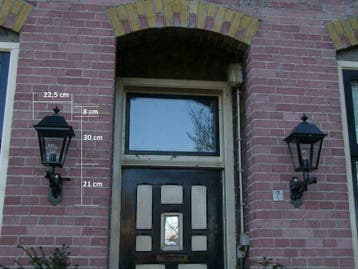 Kleine  buitenlamp verzinkt staal  2 LAAGS  GECOAT, Tuin en Terras, Ophalen of Verzenden, Nieuw, IJzer, Staande lamp