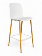 Steelcase Cavatina barkruk, 4-poot, eiken-wit, Huis en Inrichting, Stoelen, Ophalen of Verzenden, Gebruikt, Wit