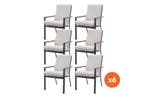 Set van 6 - GI Sergio dining tuinstoelen Carbon black/Desert, Verzenden, Nieuw, Overige materialen