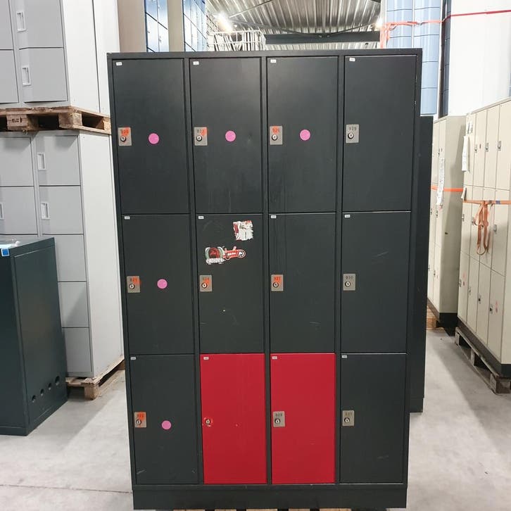 12-deurs CP lockerkast kluisjes - 195x122x48 cm (intensief g, Huis en Inrichting, Kasten | Lockerkasten, Ophalen of Verzenden