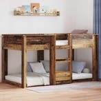 vidaXL Bunk Bed voor Kinderen Oudhout 75 x 190 cm Bewerkt, Verzenden, Nieuw, Bruin, Hout