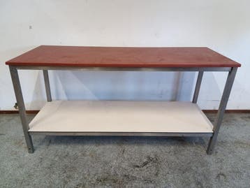 RVS Snijtafel - B160 x D60 x H82 cm, Gebruikt