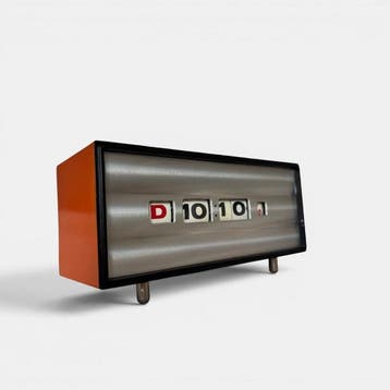 Flip klok, Tafelklok - Sankyo Space Age Plastic, Metaal -