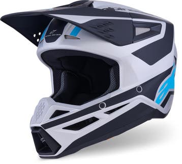 Alpinestars S-M3 Heat Zwart Mat Zilver Crosshelm, Overige typen, XXL, Nieuw met kaartje, Overige merken