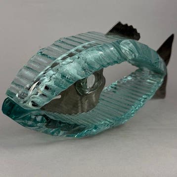 Andrzej Rafalski - sculptuur, Glass FISH - hand made - 16 cm