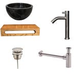 Sani Royal Black Emperador Marmer Fonteinkom met, Nieuw