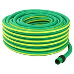 vidaXL Tuinslang 5-Lags Groen en Geel 1 / 2 50 m PVC, Verzenden, Nieuw