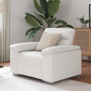 vidaXL Bankstoel Wit 100x81x84 cm Kunstleer, Huis en Inrichting, Verzenden, Nieuw, Leer, Minder dan 150 cm