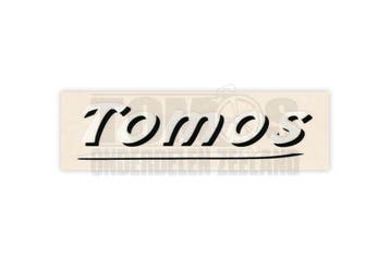 Tomos Sticker wit / zwart 10.5x3cm, Ophalen of Verzenden, Nieuw, Tomos