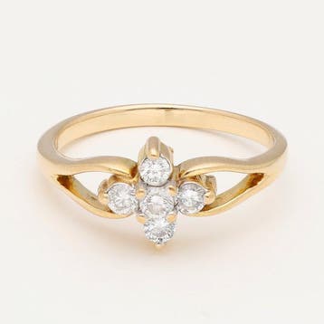 Ring - 18 karaat Geel goud Diamant (Natuurlijk), Sieraden, Tassen en Uiterlijk, Nieuw