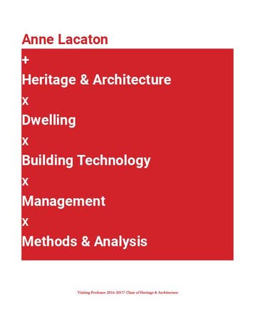 Visiting Professor Anne Lacaton |  | Nieuw, Ophalen of Verzenden, Nieuw