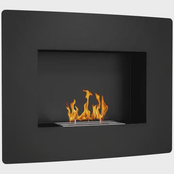 Wandmodel Bio-ethanol Haard 66x52 cm Zwart met 0.9L Tank, Verzenden, Nieuw