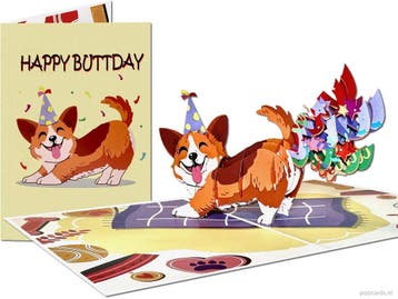 Supergrappige verjaardagskaart met lachend confetti hondje!, Verzenden, Nieuw