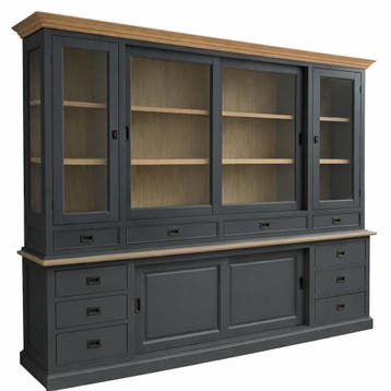 Buffetkast grijs – eiken interieur Eelde 225cm, Ophalen of Verzenden, Nieuw