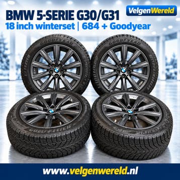 18 inch BMW 5-serie G30/G31 velgen + winterbanden  | 1026-04, 19 inch, Banden en Velgen, Gebruikt, 245 mm