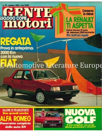 1983 GENTE MOTORI MAGAZINE 10 ITALIAANS, Nieuw, Author