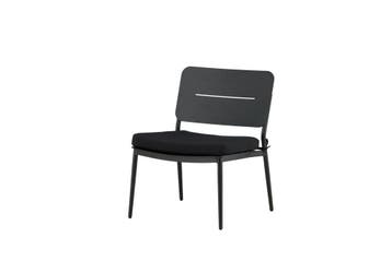 Loungestoel Tess  2 stuks Zwart met kussen The Outsider, Verzenden, Nieuw
