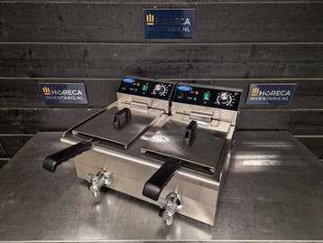 Friteuse | Maxima | met tapkraan | 2x10 L | 230V | horeca, Nieuw in verpakking, Ovens, Magnetrons en Steamers