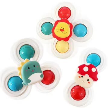 3 leurrijke spinners met dieren afbeeldingen op zuignap, Verzenden, Nieuw, Overige typen