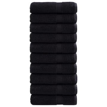 vidaXL Badhanddoeken SOLUND 10 st 600 g/m² 70x140 cm zwart, Verzenden, Nieuw, Zwart
