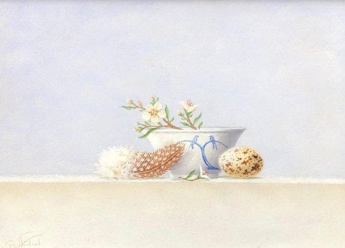 Ruud Verkerk - Lentebloemen., Antiek en Kunst, Kunst | Schilderijen | Modern