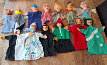 13 stuks - Pop Handpoppen - 1950-1960 - Nederland