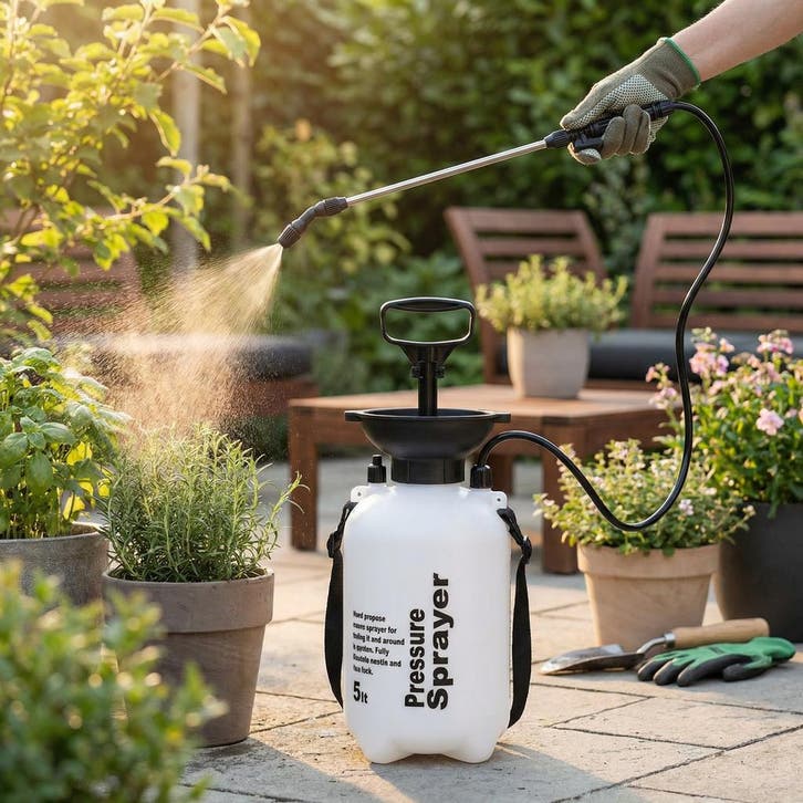 Tuinspuit 5L | Wit/Zwart | Premium | Beste Prijs, Tuin en Terras, Bestrijdingsmiddelen, Onkruidbestrijding, Nieuw, Ophalen of Verzenden