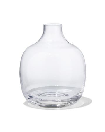 HEMA Vaas voor geurstokjes 8.4x10cm glas transparant, Verzenden, Nieuw