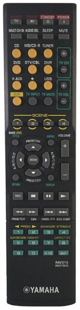 Afstandsbediening Yamaha RAV315 WN22730 EU, Ophalen of Verzenden, Nieuw, Origineel
